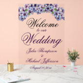 Romantische Poetic Lilac Hochzeit der Flora Acrylschild (Hochzeit)