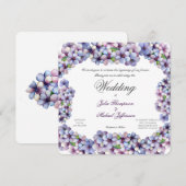 Romantische Poetic Lilac Hochzeit der Flora Einladung (Vorne/Hinten)