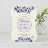 Romantische Poetic Lilac Hochzeit der Flora Einladung (Stehend Vorderseite)