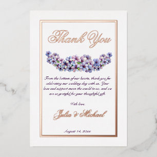 Romantische Poetic Lilac Hochzeit der Flora Folieneinladung