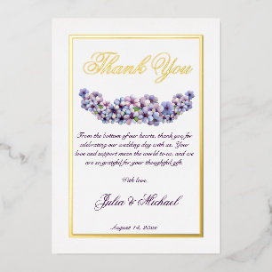 Romantische Poetic Lilac Hochzeit der Flora Folieneinladung