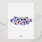 Romantische Poetic Lilac Hochzeit der Flora Folieneinladung (Rückseite)