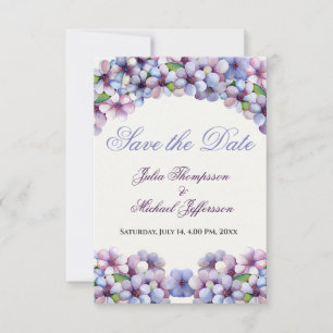 Romantische Poetic Lilac Hochzeit der Flora Save The Date