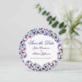 Romantische Poetic Lilac Hochzeit der Flora Save The Date (Stehend Vorderseite)