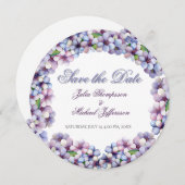 Romantische Poetic Lilac Hochzeit der Flora Save The Date (Vorne/Hinten)