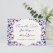 Romantische Poetic Lilac Hochzeit der Flora Save The Date (Stehend Vorderseite)
