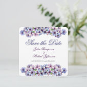 Romantische Poetic Lilac Hochzeit der Flora Save The Date (Stehend Vorderseite)
