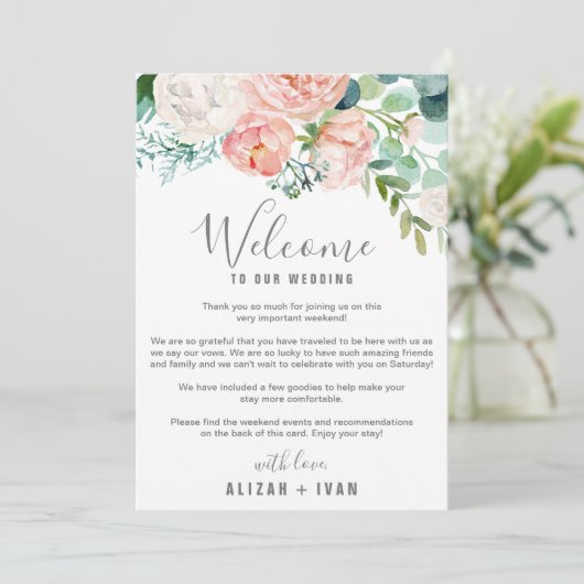 Romantische Ponys Begrüßungsschreiben und Reiserei Programm (Stehend Vorderseite)