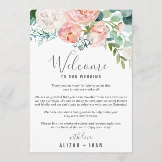 Romantische Ponys Begrüßungsschreiben und Reiserei Programm (Vorderseite)