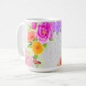 Romantische Ponys Garden Beste Mama Grau Kaffeetasse (Vorderseite Links)