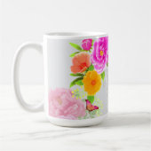 Romantische Ponys Garden Beste Mama Grau Kaffeetasse (Links)