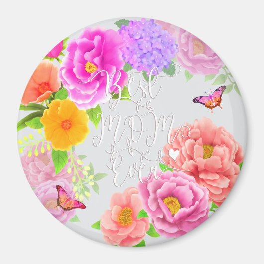 Romantische Ponys Garden Blue Best Mama Magnet (Vorne)