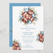 Romantische Ponys & Tulips Bridesmaids Luncheon Einladung (Vorne/Hinten)