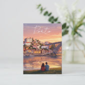 Romantische Porto Portugal Reise Postkarte (Stehend Vorderseite)