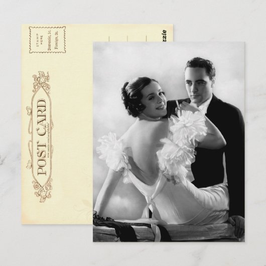 Romantische Postkarte (Vorne/Hinten)