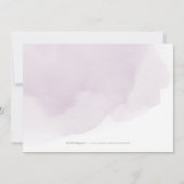 Romantische Probe Moody plum Kalligraphie Einladung (Rückseite)