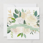 Romantische Probe Weißrosen Einladung (Rückseite)