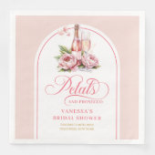 Romantische Prosecco-Petals-Rosa- und Goldserviett Serviette (Vorderseite)