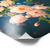 Romantische PulverRote Rosen Fotodruck (Ecke)