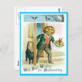 Romantische Pumpkin Vintag Postkarte (Vorne/Hinten)