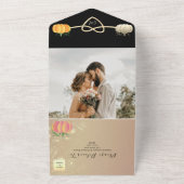Romantische Pumpkins-Hochzeit im Herbst All In One Einladung (Außenbereich)