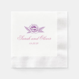 Romantische Purpl Pur Wedding Floral Serviette