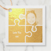 Romantische Puzzleteile Liebe Geschenkanhänger (Vorderseite)