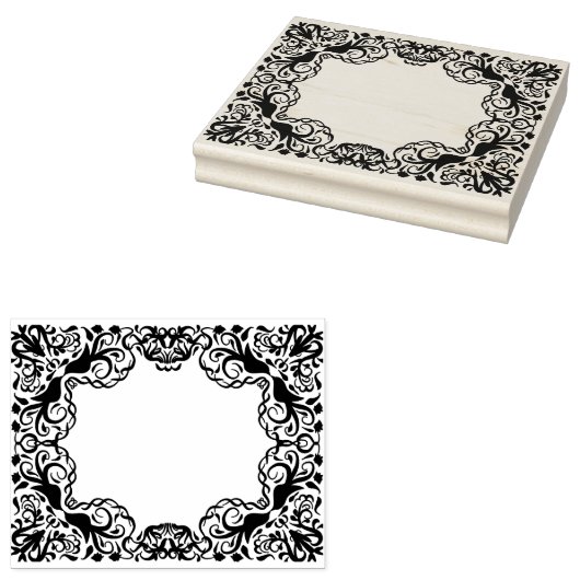 Romantische Rahmenvögel Gummistempel (Stempel)