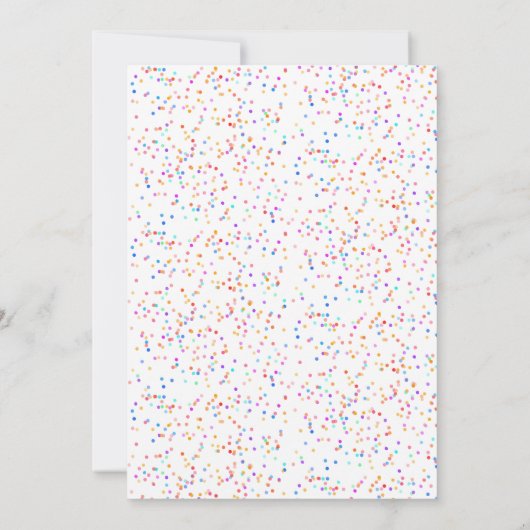 Romantische Rainbow Confetti Wedding Save The Date (Rückseite)