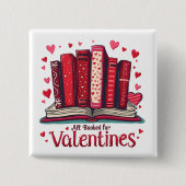 Romantische Reading Vibes Cosy Valentine Geschenk Button (Vorderseite)