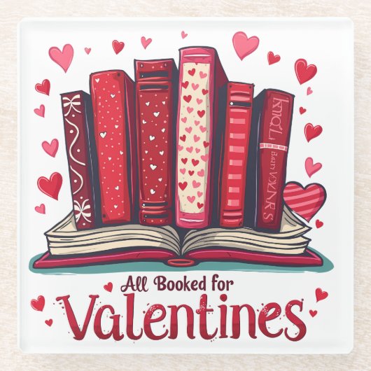 Romantische Reading Vibes Cosy Valentine Geschenk Glasuntersetzer (Vorderseite)