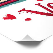 Romantische Reading Vibes Cosy Valentine Geschenk Poster (Ecke)