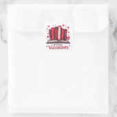 Romantische Reading Vibes Cosy Valentine Geschenk Quadratischer Aufkleber (Tasche)