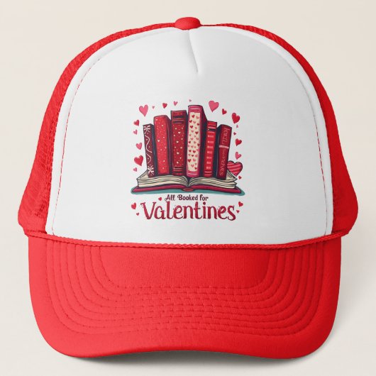 Romantische Reading Vibes Cosy Valentine Geschenk Truckerkappe (Vorderseite)