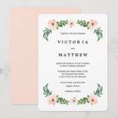 Romantische Reben, die Einladung Wedding sind (Vorne/Hinten)