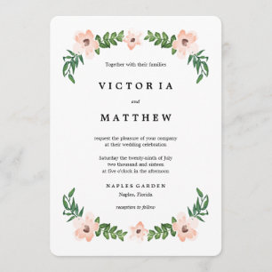 Romantische Reben, die Einladung Wedding sind