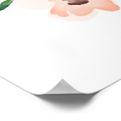 Romantische Reben Große Hochzeit Begrüßungszeichen Poster (Ecke)