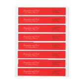 Romantische Red Address Labels Hochzeiten (Bogen)