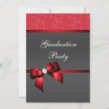 Romantische Red & Black Graduation Party