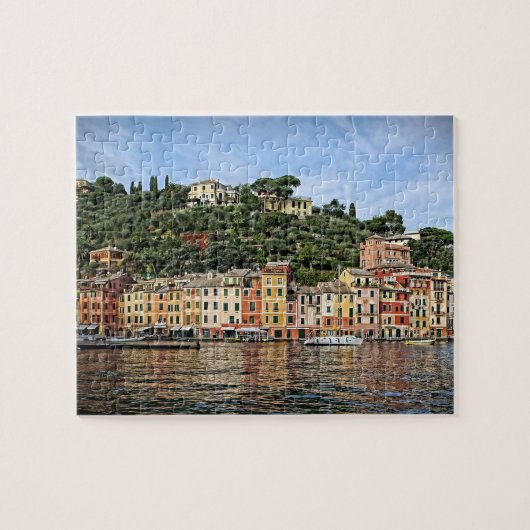 Romantische Reflexionen auf Portofino - 8x10 - PC Puzzle (Horizontal)
