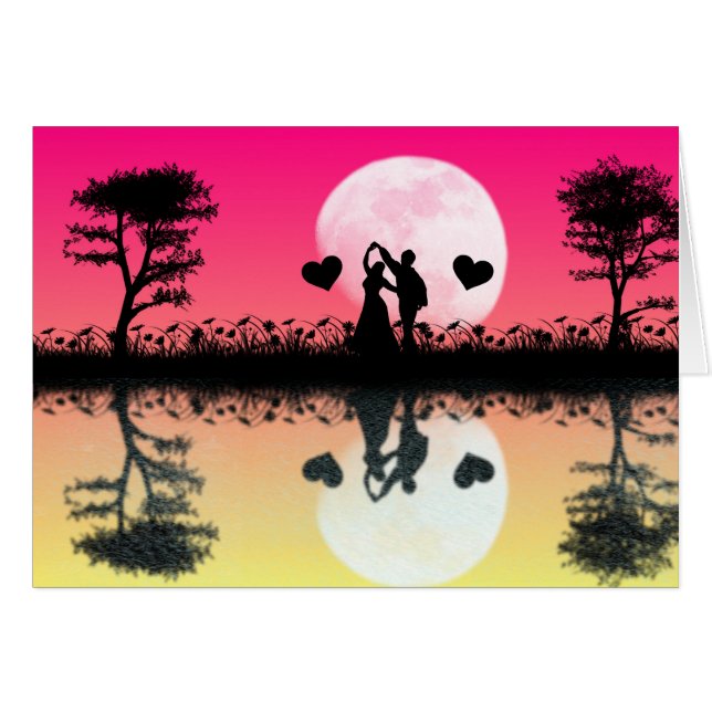 Romantische Reflexionen - leere Karte (Vorderseite (Horizontal))