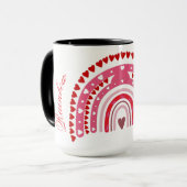 Romantische Regenbogenvalentine Sweetheart Tasse (Vorderseite Links)
