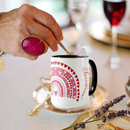 Romantische Regenbogenvalentine Sweetheart Tasse