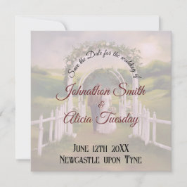 Romantische Regencycore-Romantik aus dem 19. Jahrh Save The Date