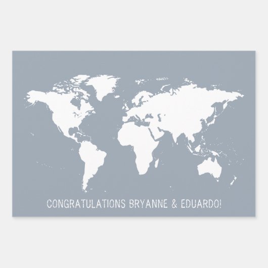 Romantische ReiseTHeme Passport Briefmarke Karte Geschenkpapier Set (Vorderseite 3)