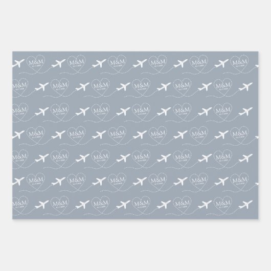 Romantische ReiseTHeme Passport Briefmarke Karte Geschenkpapier Set (Vorderseite 2)