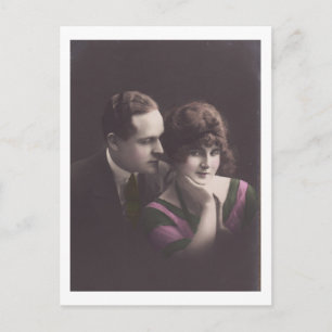 Romantische Retro-Couple-Vintage Postkarte der 191