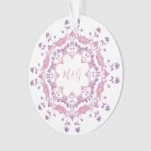 Romantische Retro rosa Mandala Ornament (Vorderseite)