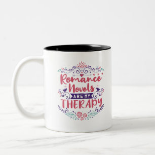 Romantische Romane sind meine Therapie Zweifarbige Tasse