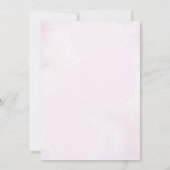 Romantische Rosa Aquarellfarben Graue Vögel Monogr Einladung (Rückseite)